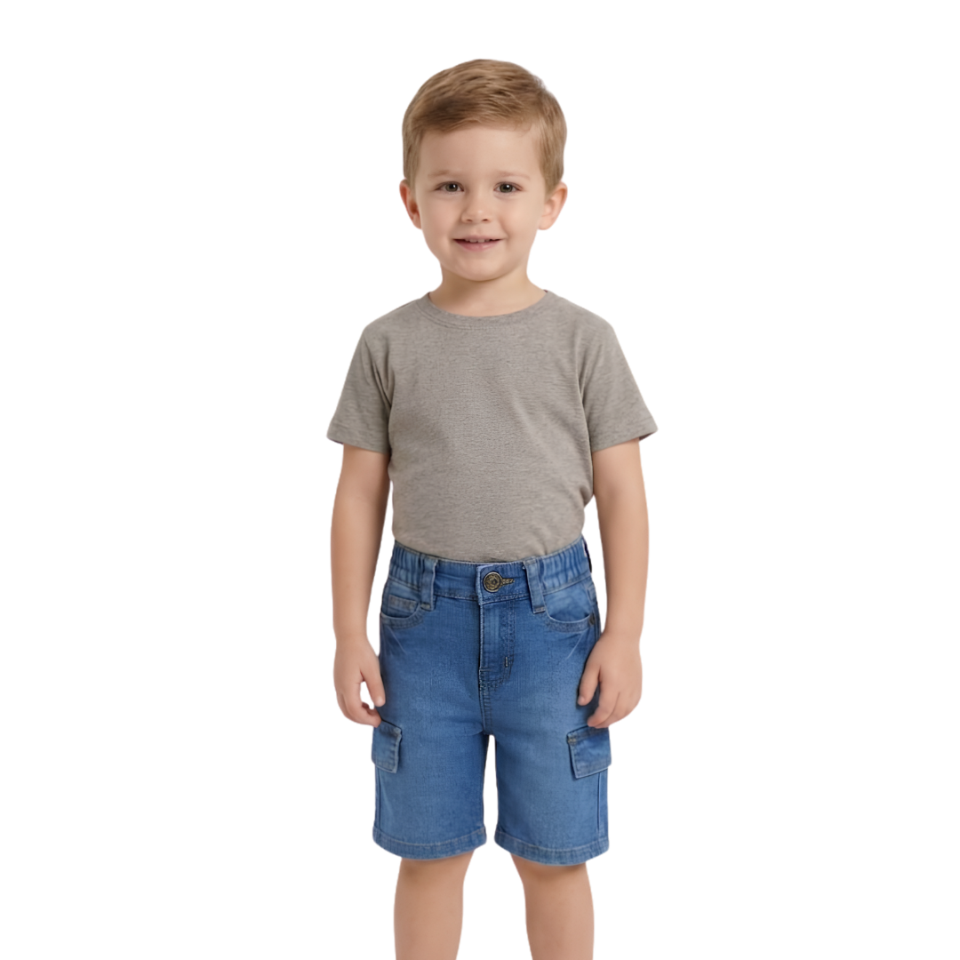 Classic Cargo Denim Shorts