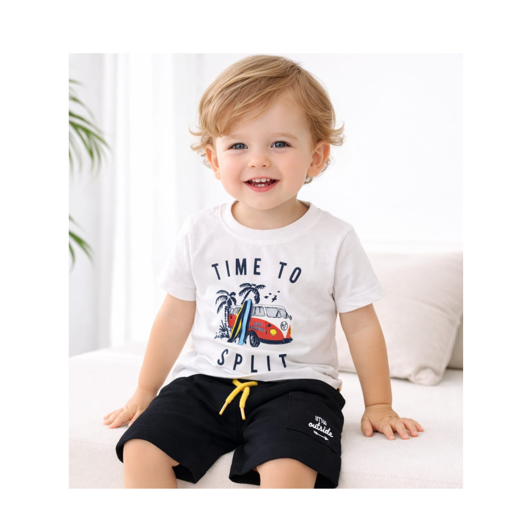 Boys 2-Piece Summer Outfit Set – Time to Split