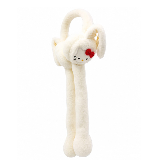 Hello Kitty Plush Earmuffs – White