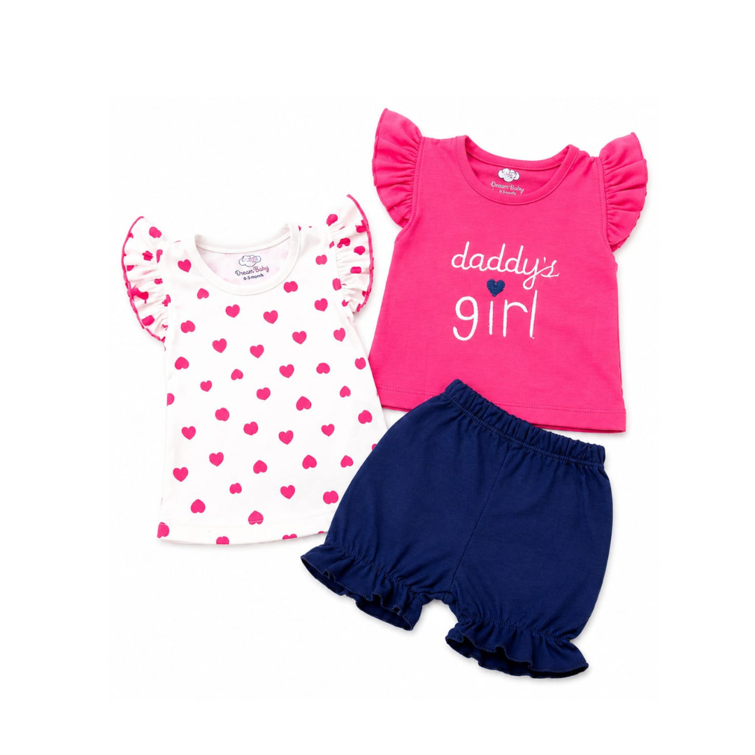 Dream Baby Girls 3-Piece Summer Clothing Set