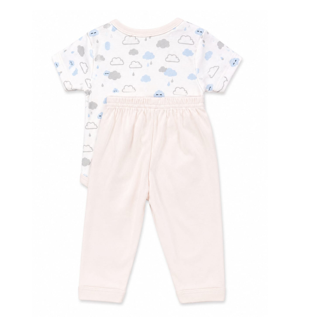 Baby Cloud Print 2-Piece Cotton Bodysuit Set