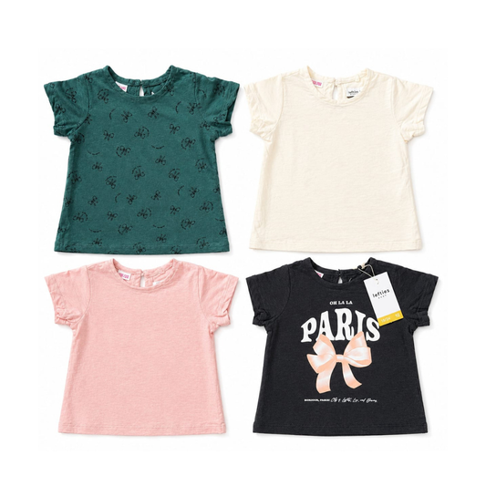 Lefties Girls 4-Pack Cotton T-Shirts – Made in Spain