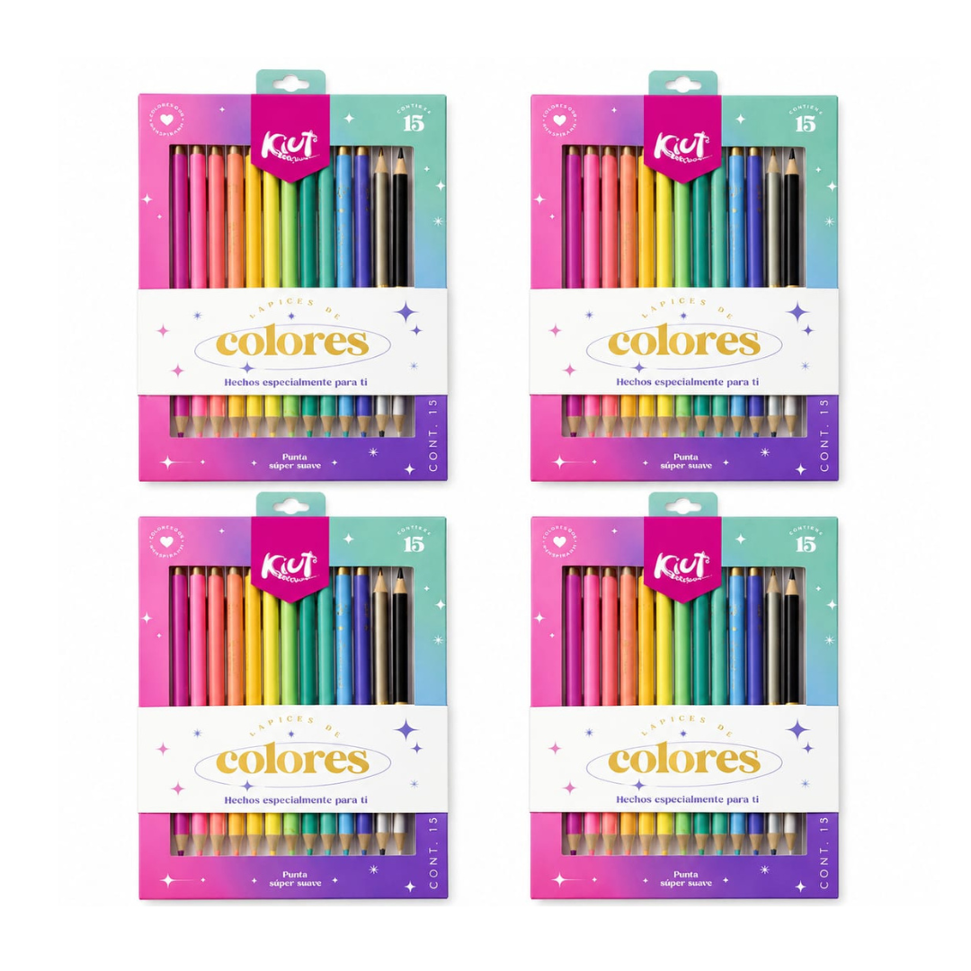 KUT 15-Piece Premium Colored Pencil Set