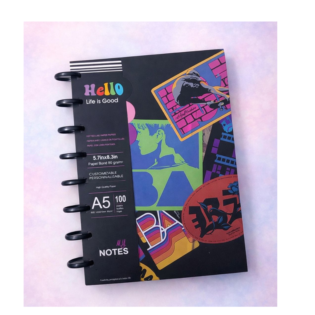 Hello Life is Good A5 Spiral Notebook