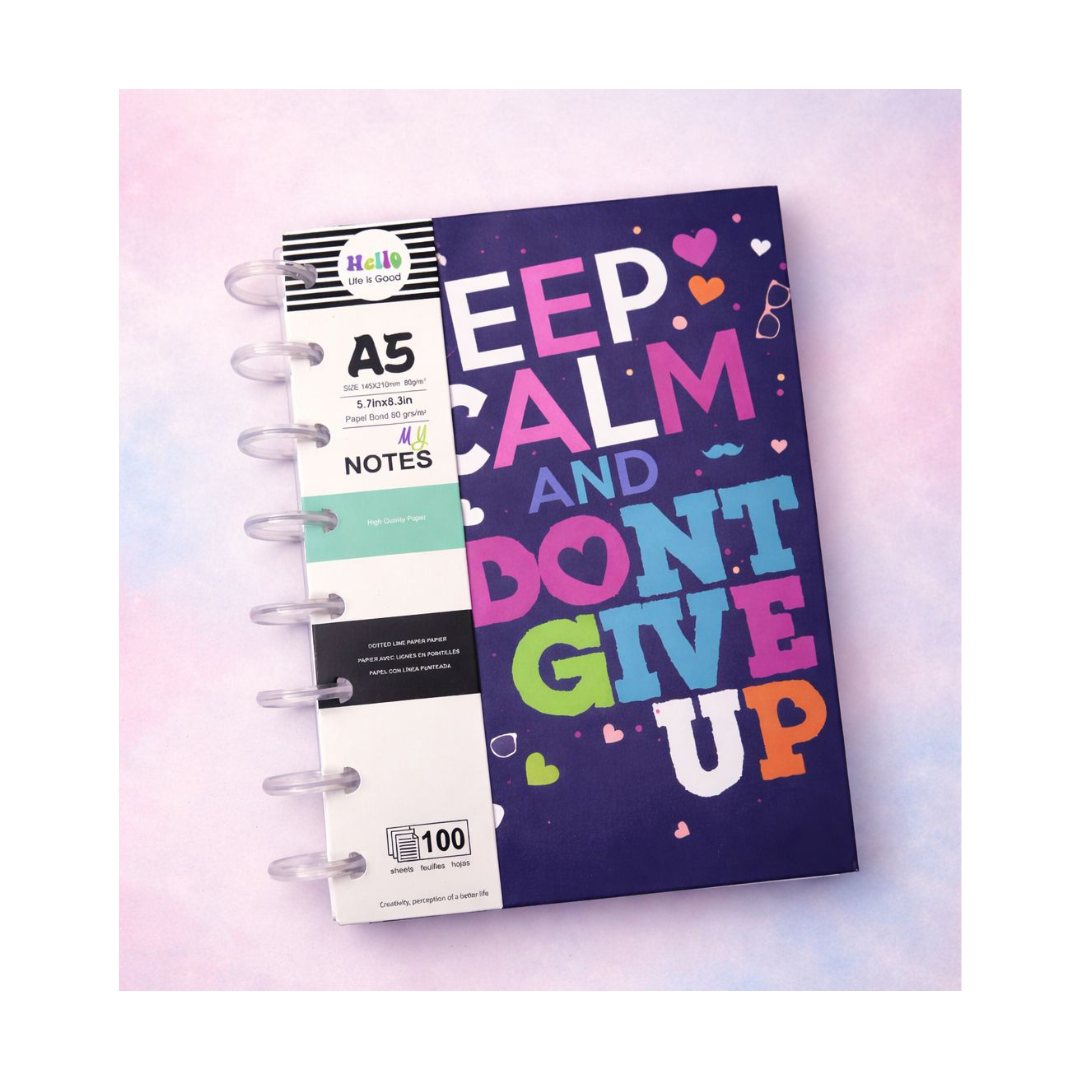 Keep Calm & Don't Give Up A5 Spiral Notebook