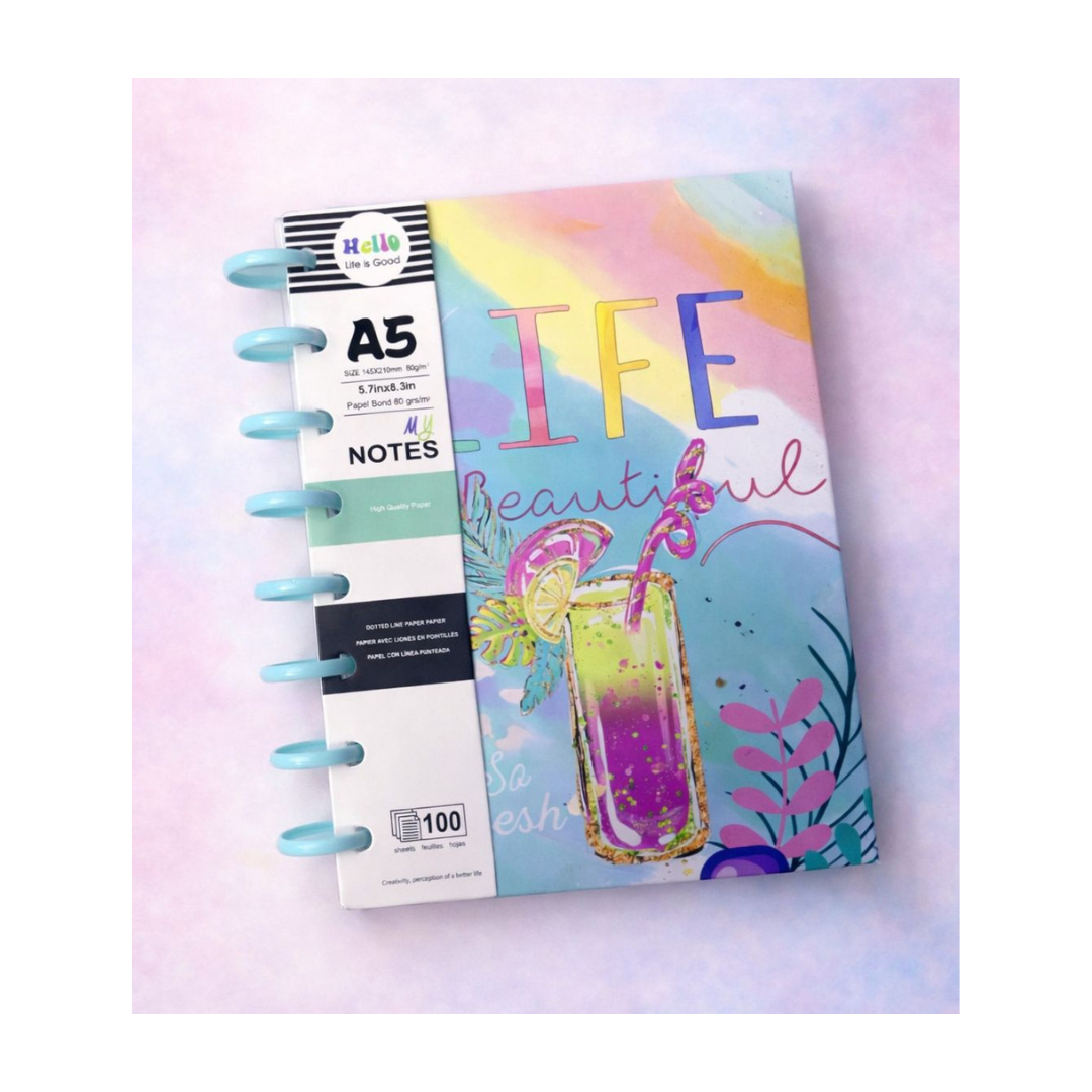 Life is Beautiful A5 Spiral Notebook