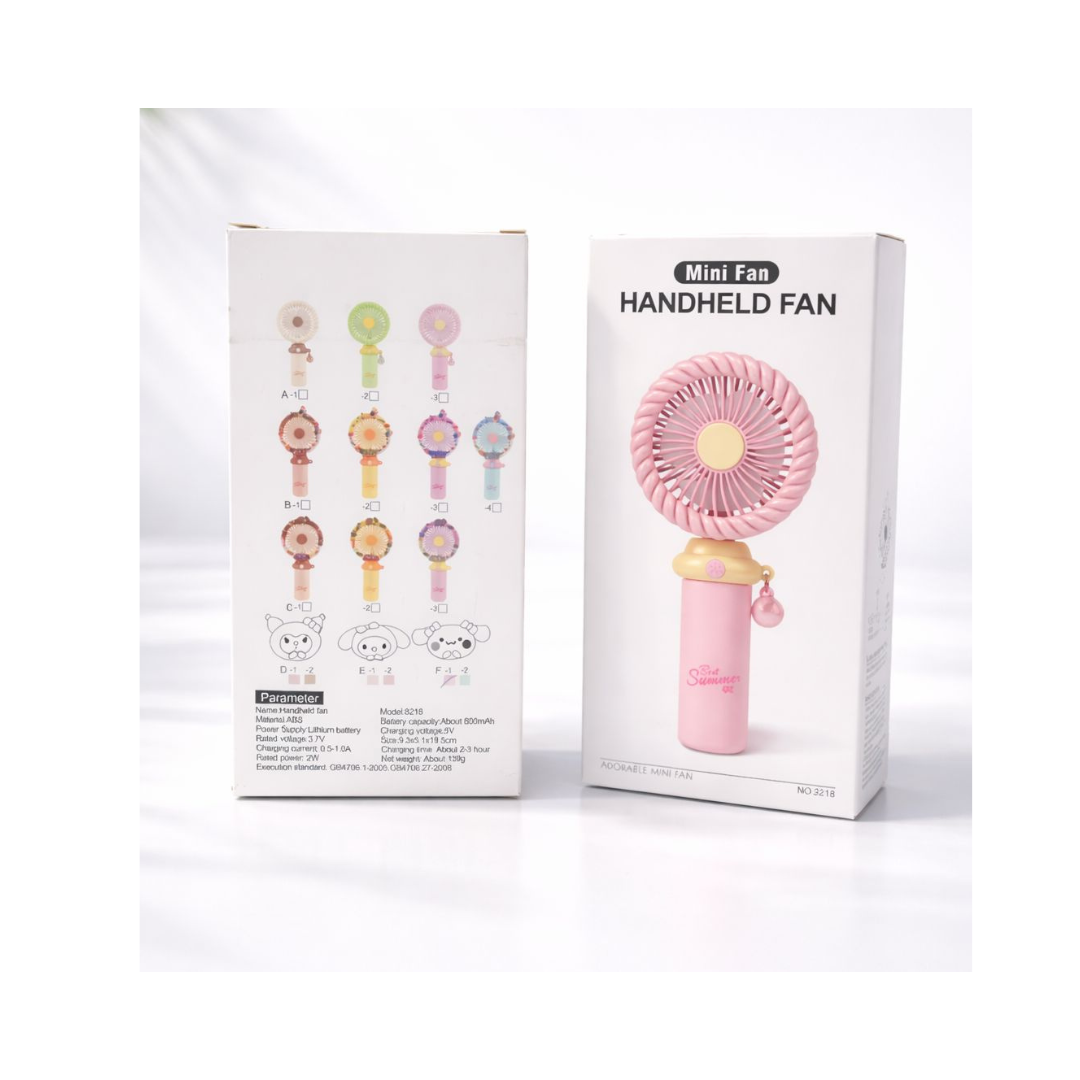 Cinnamoroll Mini Handheld Rechargeable Fan – Pastel Blue & Pink
