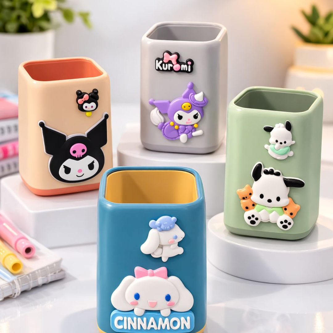 Kawaii Cartoon Desk Organizer Pen Holder