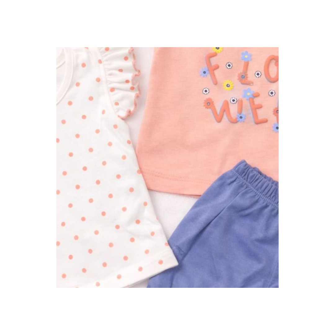 Flower Power Girls 3-Piece Summer Set