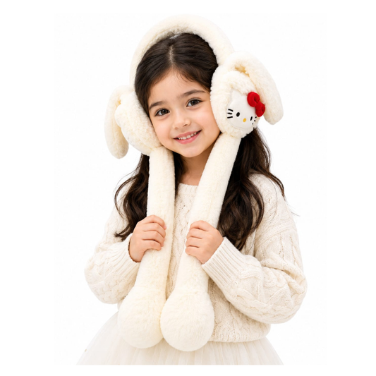 Hello Kitty Plush Earmuffs –  White