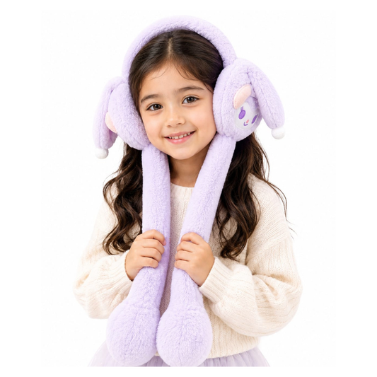 Lavender Bunny Plush Earmuffs