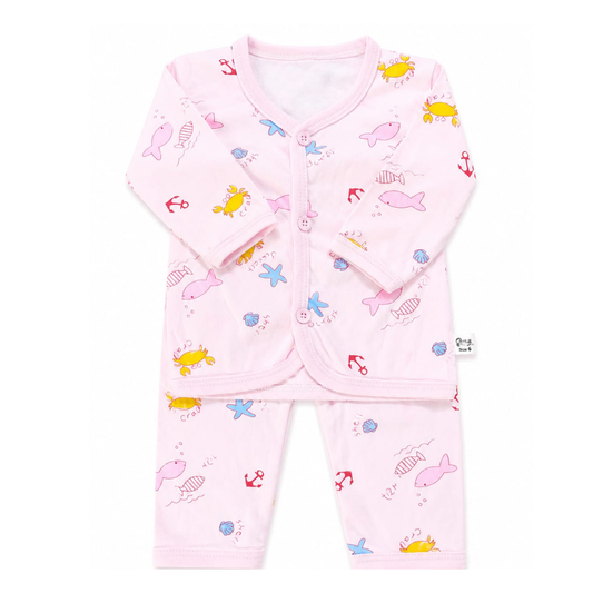Baby Ocean Print 2-Piece Cotton Night Suit