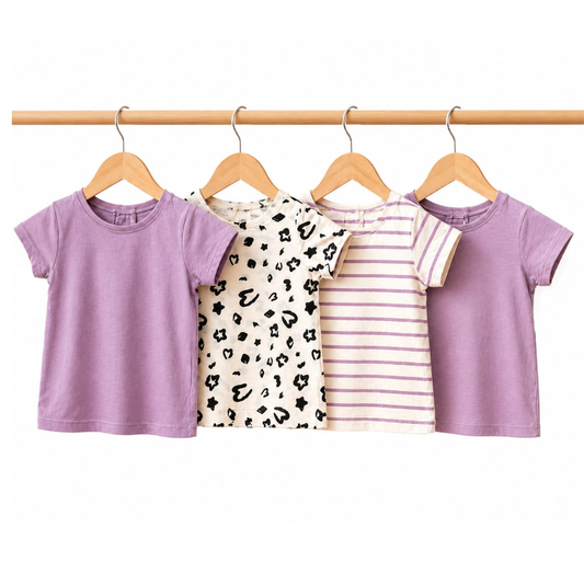 Lefties Girls 4-Pack Cotton T-Shirts – Made in Spain