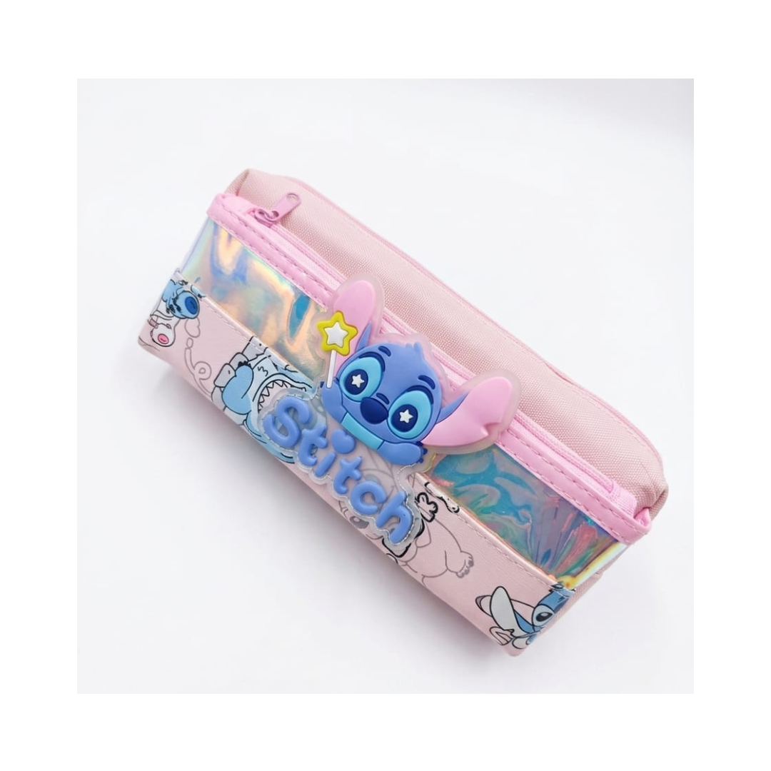 Stitch Cartoon Holographic Pencil Pouch