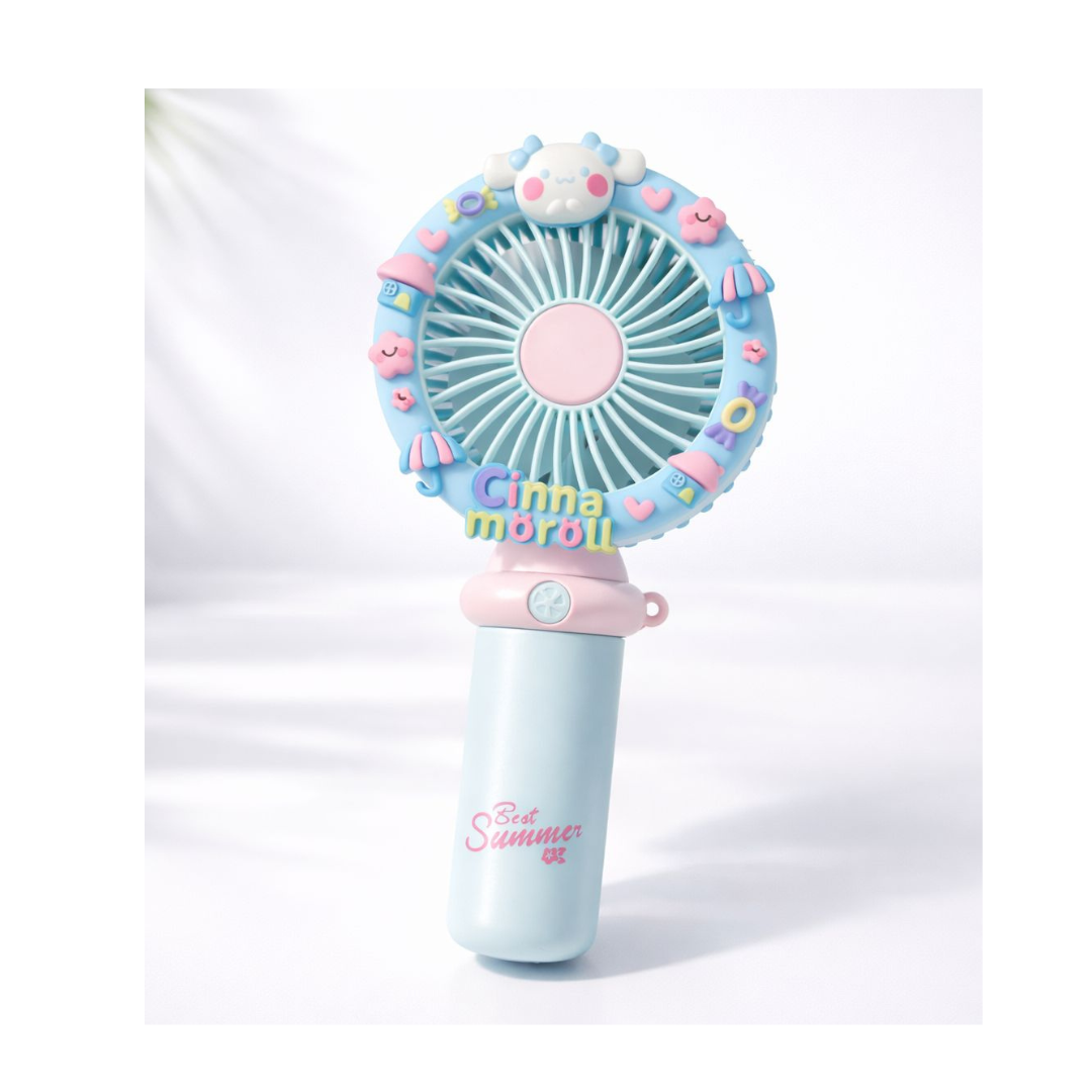 Cinnamoroll Mini Handheld Rechargeable Fan – Pastel Blue & Pink