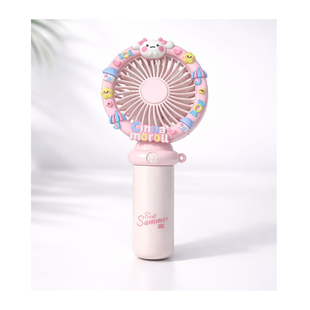 Cinnamoroll Mini Handheld Rechargeable Fan – Pastel Blue & Pink