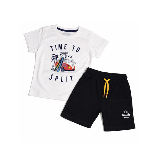 Boys 2-Piece Summer Outfit Set – Time to Split