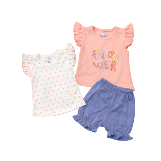 Flower Power Girls 3-Piece Summer Set